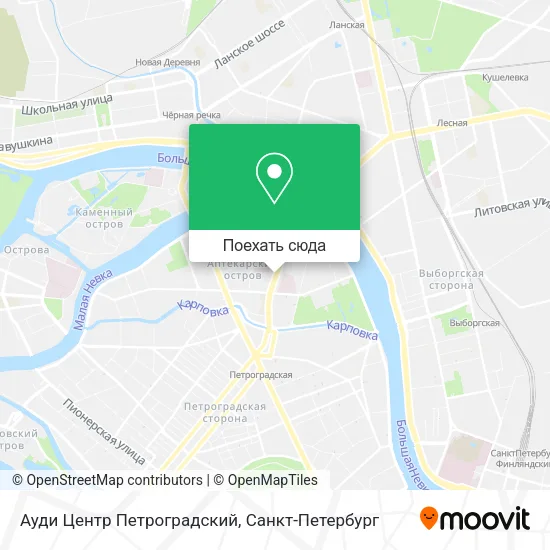 Карта Ауди Центр Петроградский