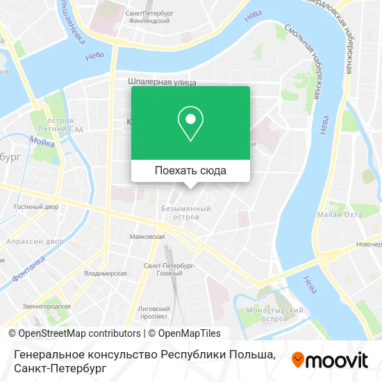 Карта Генеральное консульство Республики Польша