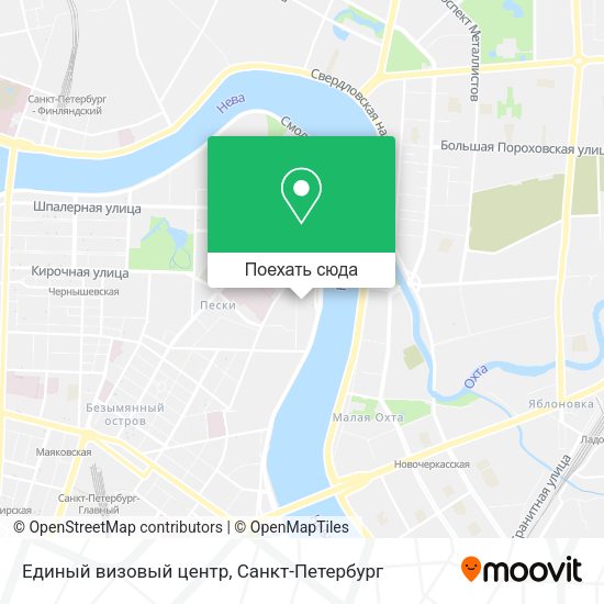 Карта Единый визовый центр