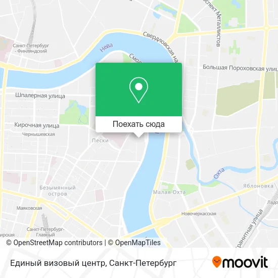 Карта Единый визовый центр
