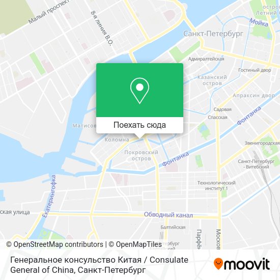 Карта Генеральное консульство Китая / Consulate General of China