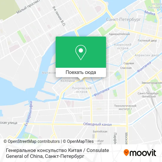 Карта Генеральное консульство Китая / Consulate General of China