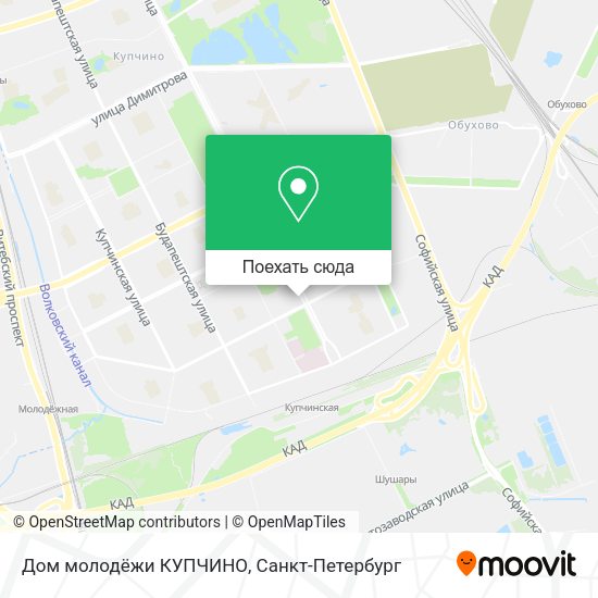 Карта Дом молодёжи  КУПЧИНО