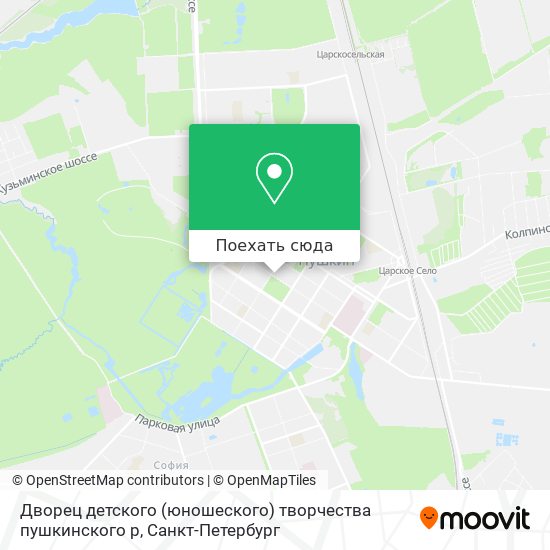 Карта Дворец детского (юношеского) творчества пушкинского р