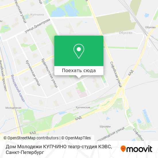 Карта Дом Молодежи  КУПЧИНО  театр-студия КЭВС