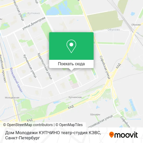 Карта Дом Молодежи  КУПЧИНО  театр-студия КЭВС