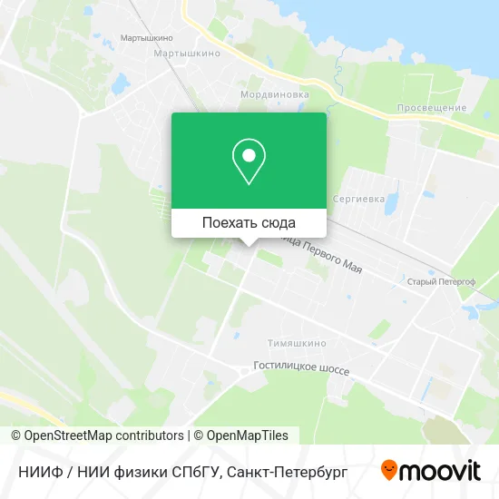 Карта НИИФ / НИИ физики СПбГУ