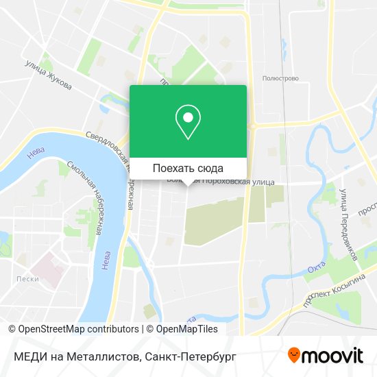 Карта МЕДИ на Металлистов