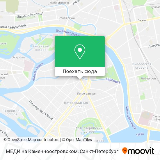 Карта МЕДИ на Каменноостровском