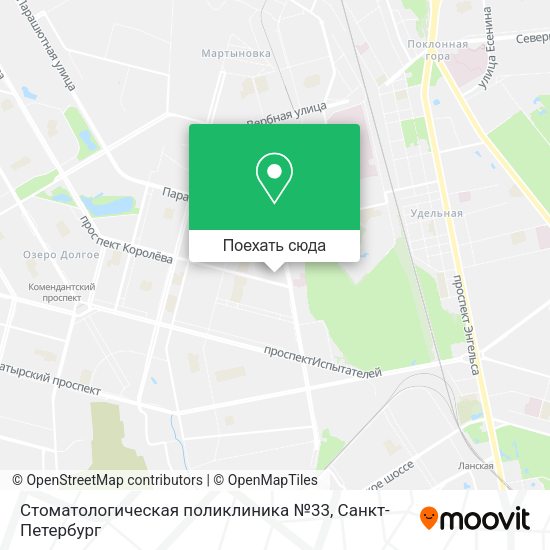 Карта Стоматологическая поликлиника №33