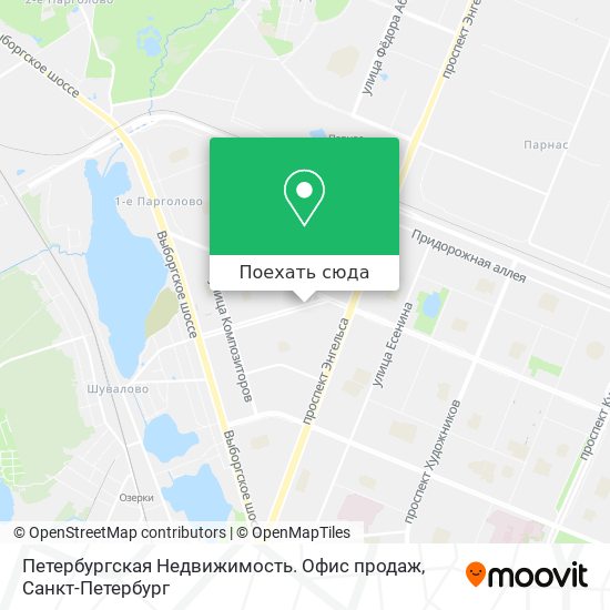 Карта Петербургская Недвижимость. Офис продаж