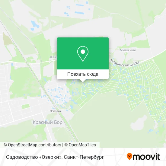 Карта Садоводство «Озерки»