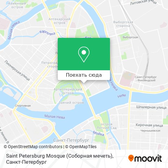 Карта Saint Petersburg Mosque (Соборная мечеть)