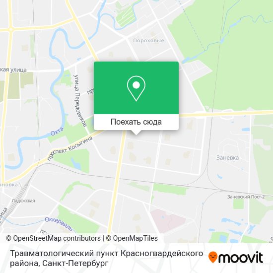 Карта Травматологический пункт Красногвардейского района