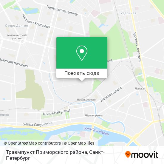 Карта Травмпункт Приморского района