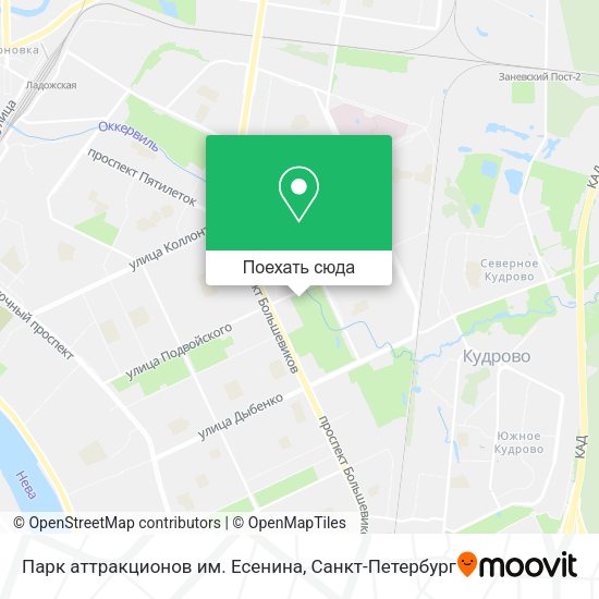 Карта Парк аттракционов им. Есенина