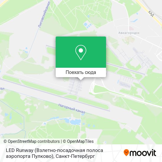 Карта LED Runway (Взлетно-посадочная полоса аэропорта Пулково)