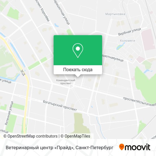Карта Ветеринарный центр «Прайд»