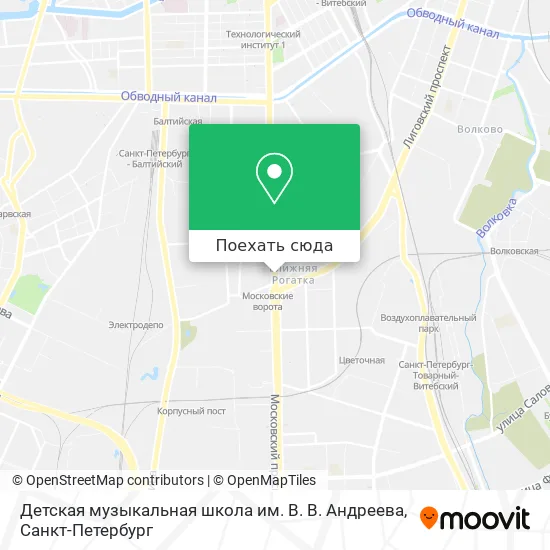 Карта Детская музыкальная школа им. В. В. Андреева