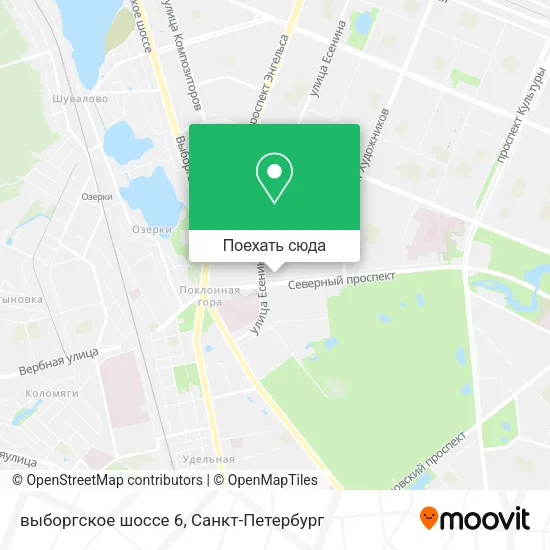 Карта выборгское шоссе 6