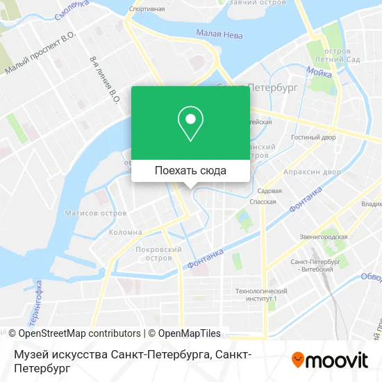 Карта Музей искусства Санкт-Петербурга