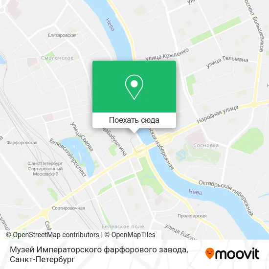 Карта Музей Императорского фарфорового завода