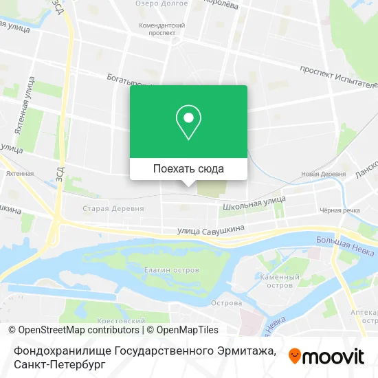 Карта Фондохранилище Государственного Эрмитажа