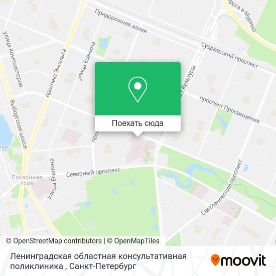 Карта Ленинградская областная консультативная поликлиника