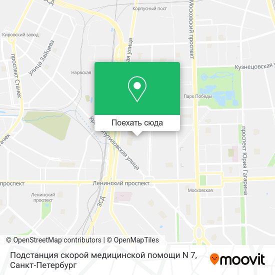 Карта Подстанция скорой  медицинской помощи N 7