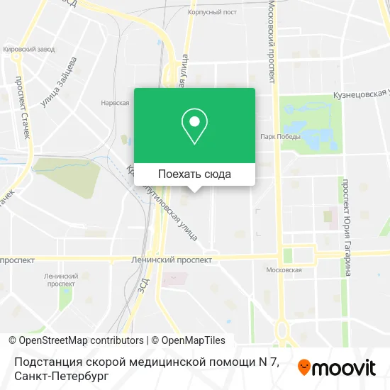 Карта Подстанция скорой  медицинской помощи N 7