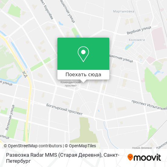 Карта Развозка Radar ММS (Старая Деревня)