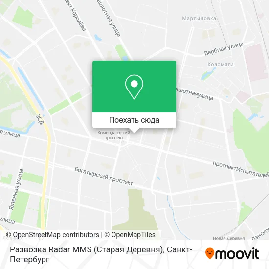Карта Развозка Radar ММS (Старая Деревня)
