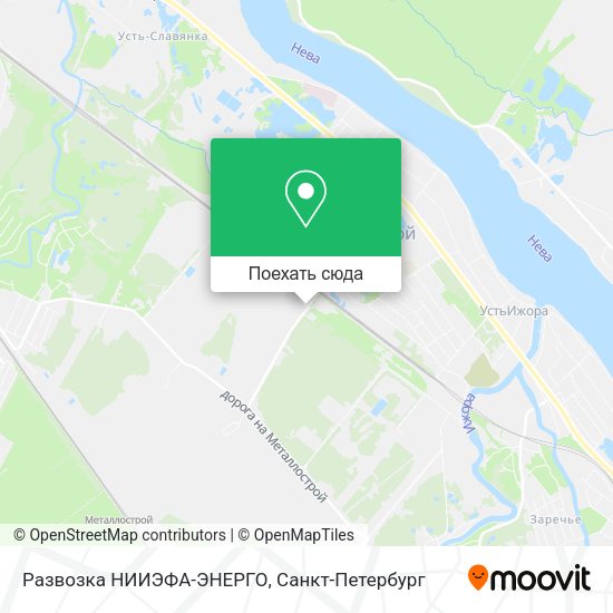 Карта Развозка  НИИЭФА-ЭНЕРГО