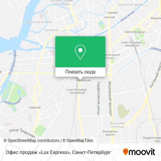 Карта Офис продаж «Lux Express»