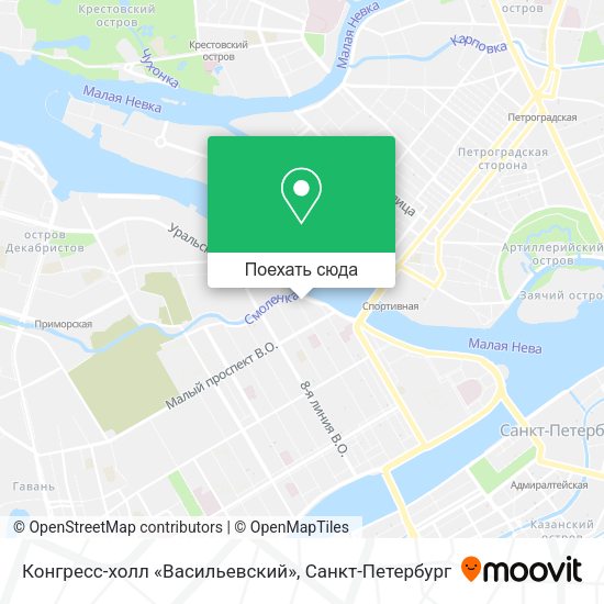 Карта Конгресс-холл «Васильевский»