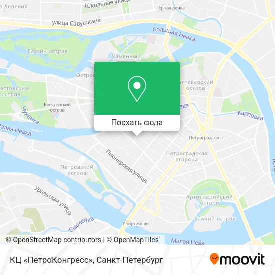 Карта КЦ «ПетроКонгресс»