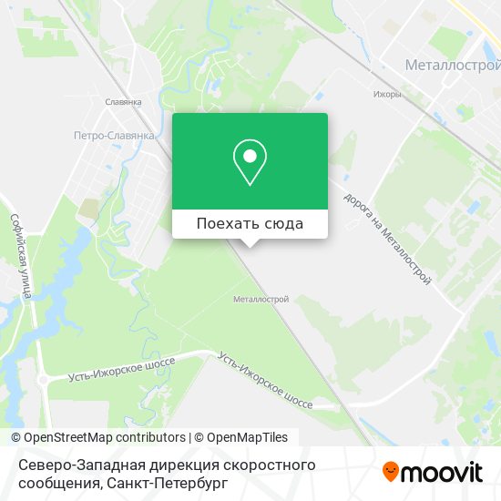 Карта Северо-Западная дирекция скоростного сообщения