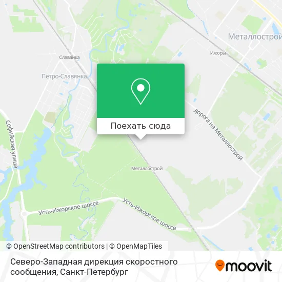 Карта Северо-Западная дирекция скоростного сообщения