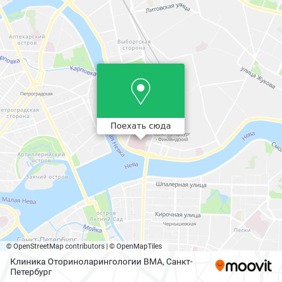 Карта Клиника Оториноларингологии ВМА
