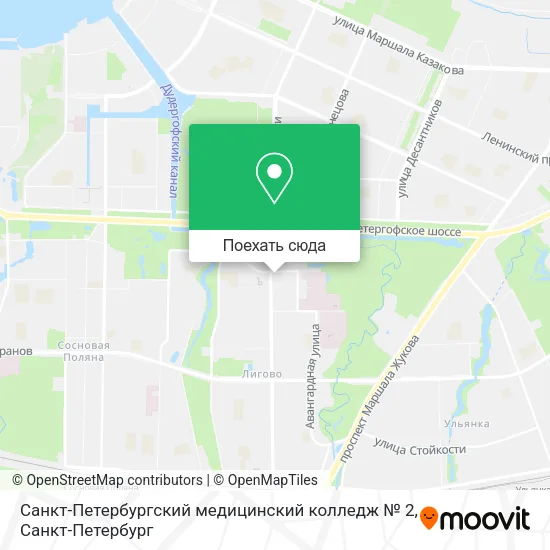 Карта Санкт-Петербургский медицинский колледж № 2