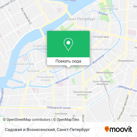 Карта Садовая и Вознесенский