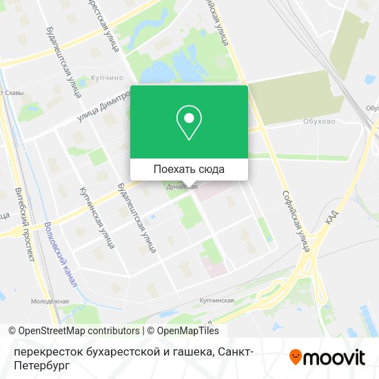 Карта перекресток бухарестской и гашека