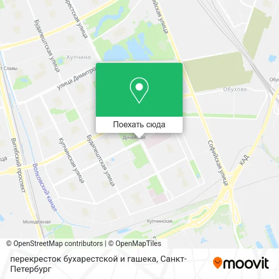 Карта перекресток бухарестской и гашека