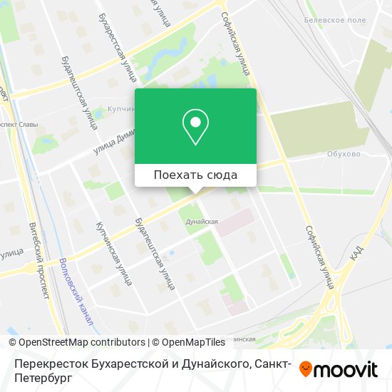 Карта Перекресток Бухарестской и Дунайского