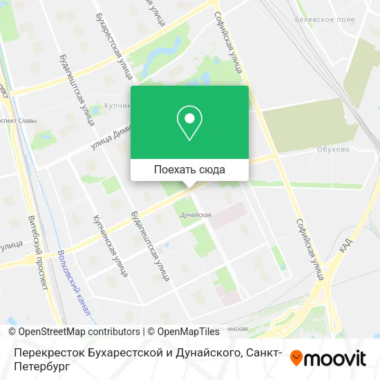 Карта Перекресток Бухарестской и Дунайского