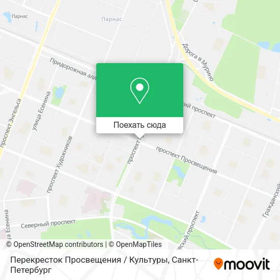 Карта Перекресток Просвещения / Культуры