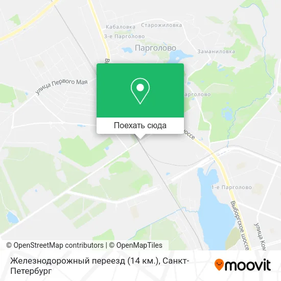 Карта Железнодорожный переезд (14 км.)