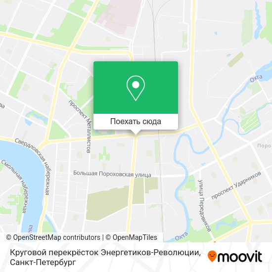 Карта Круговой перекрёсток Энергетиков-Революции