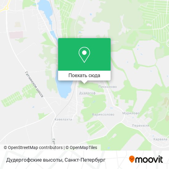 Карта Дудергофские высоты