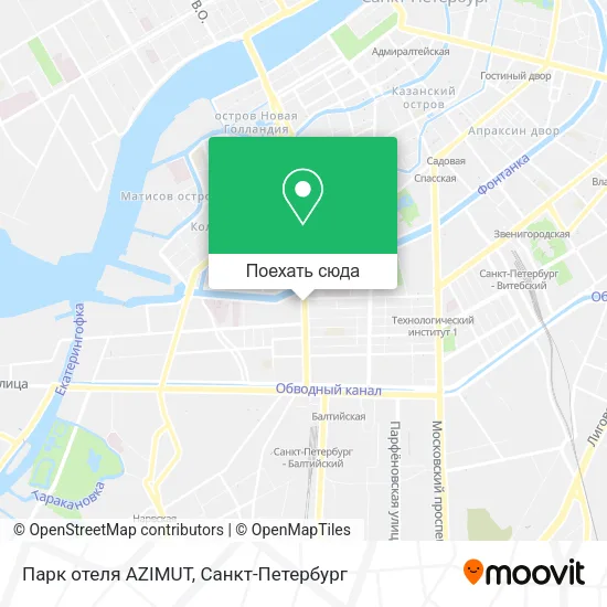Карта Парк отеля AZIMUT